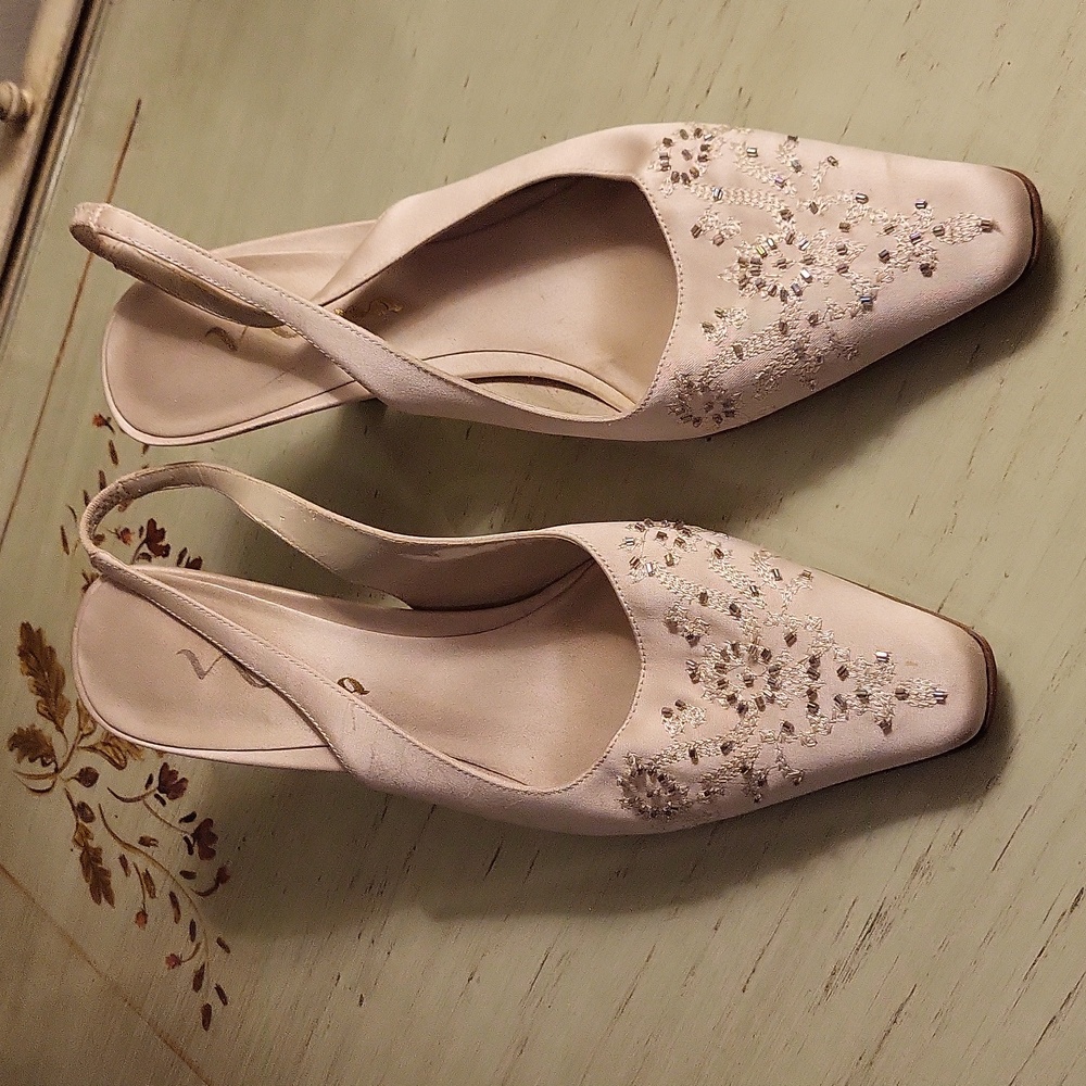 Nina slingback  Ivory shoes